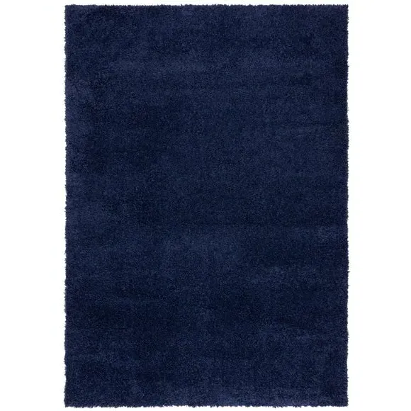 Washable Shaggy Rug - Navy
