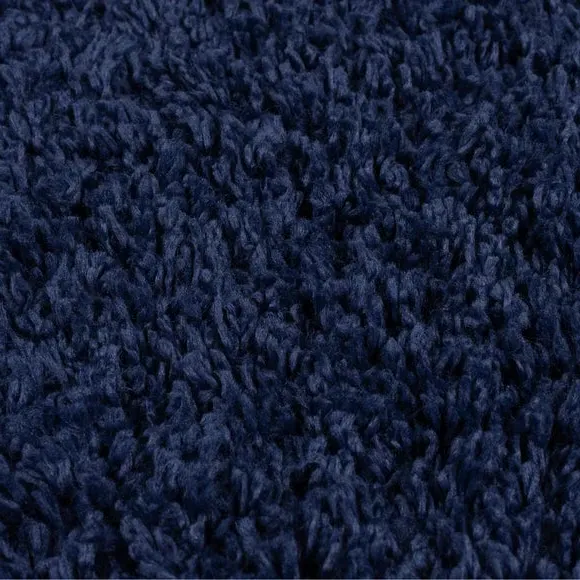 Washable Shaggy Rug - Navy