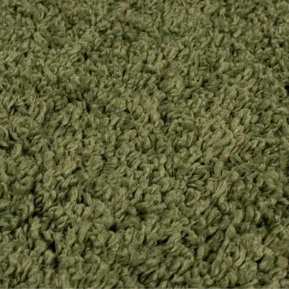 Washable Shaggy Rug - Olive