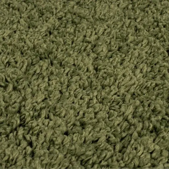 Washable Shaggy Rug - Olive