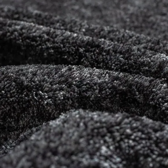 Washable Shaggy Rug with Anti-Slip - Charcoal