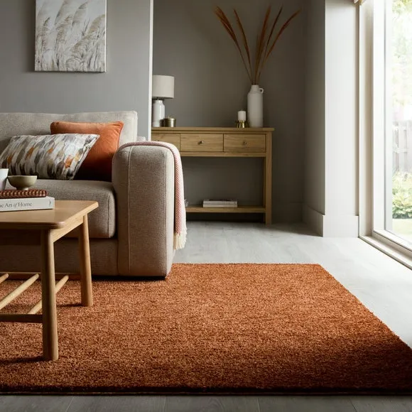 Washable Shaggy Rug with Anti-Slip - Ginger