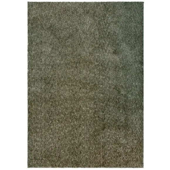 Washable Shaggy Rug with Anti-Slip - Olive