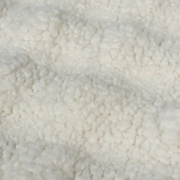 Washable Sherpa Faux Fur Rug - Ivory, Polyester