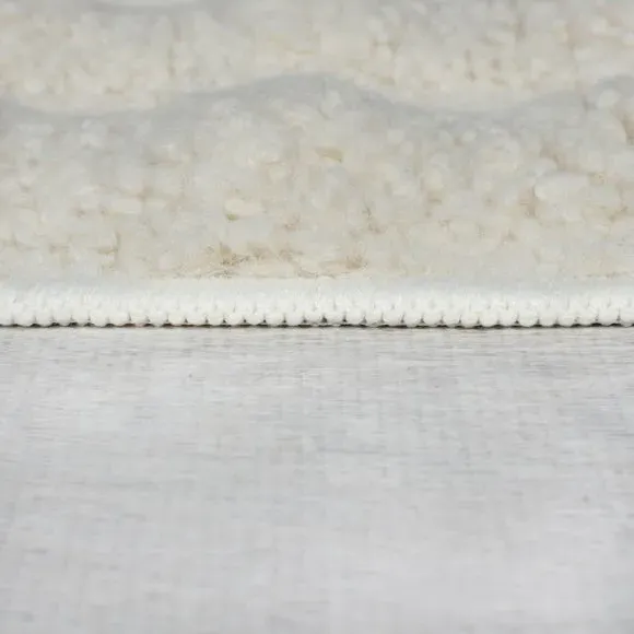 Washable Sherpa Faux Fur Rug - Ivory, Polyester