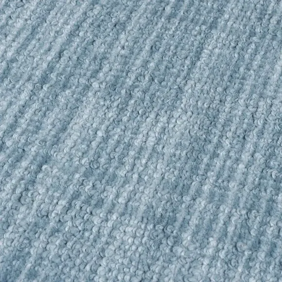 Washable Stair Runner with Anti-Slip - Blue, Boucle