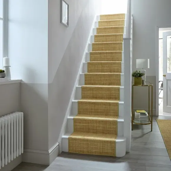 Washable Stair Runner with Anti-Slip - Citrine, Boucle