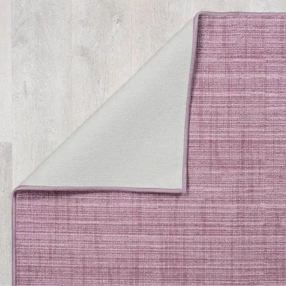 Washable Stair Runner with Anti-Slip - Mauve, Boucle