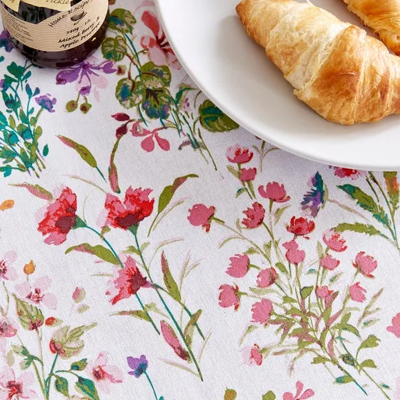 Watercolour Floral Tablecloth - Multicolor, Cotton