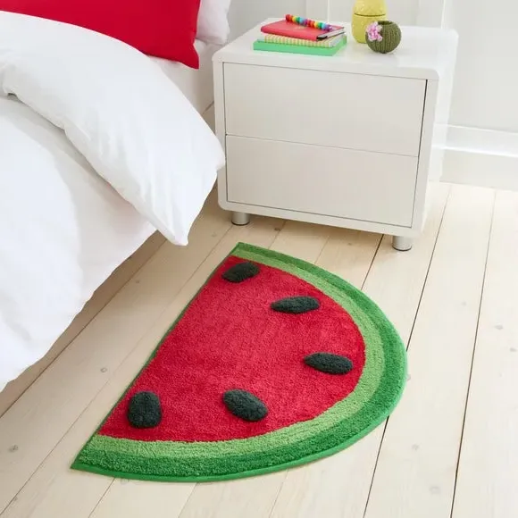 Watermelon Kids Rug with 3D Elements - Red image