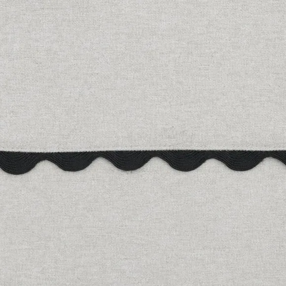 Wave Blackout Roman Blind - Black, Fabric