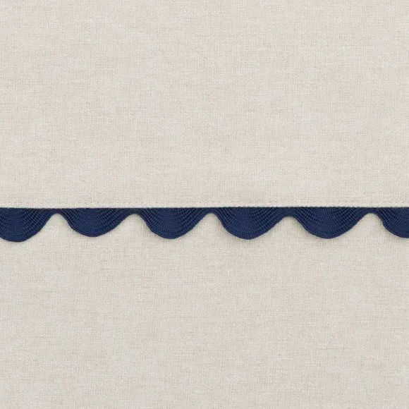 Wave Blackout Roman Blind - Navy, Fabric