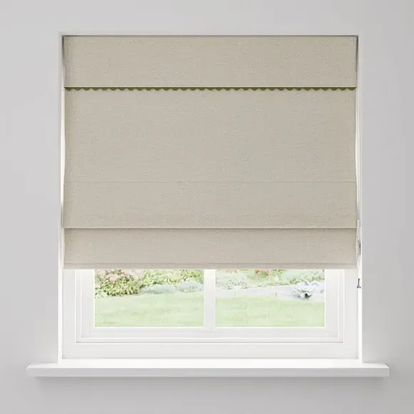 Wave Blackout Roman Blind - Olive, Fabric