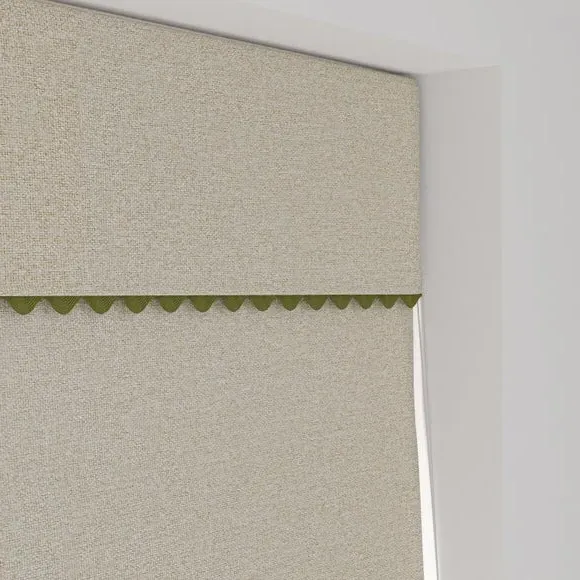 Wave Blackout Roman Blind - Olive, Fabric