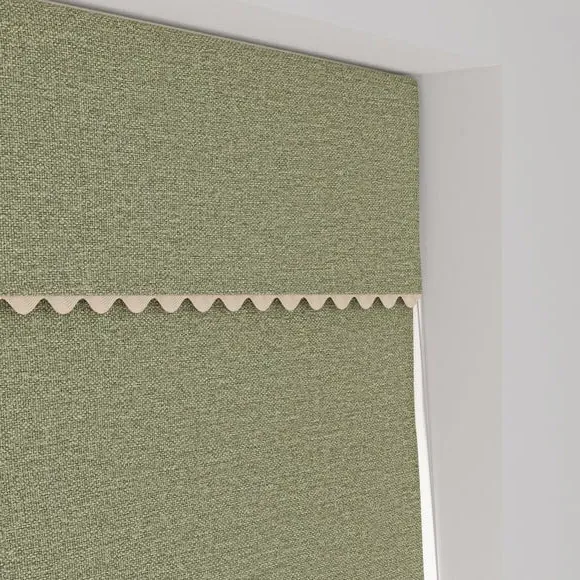 Wave Blackout Roman Blind - Sage, Fabric