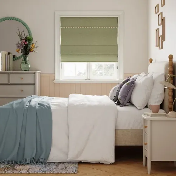 Wave Blackout Roman Blind - Sage, Fabric