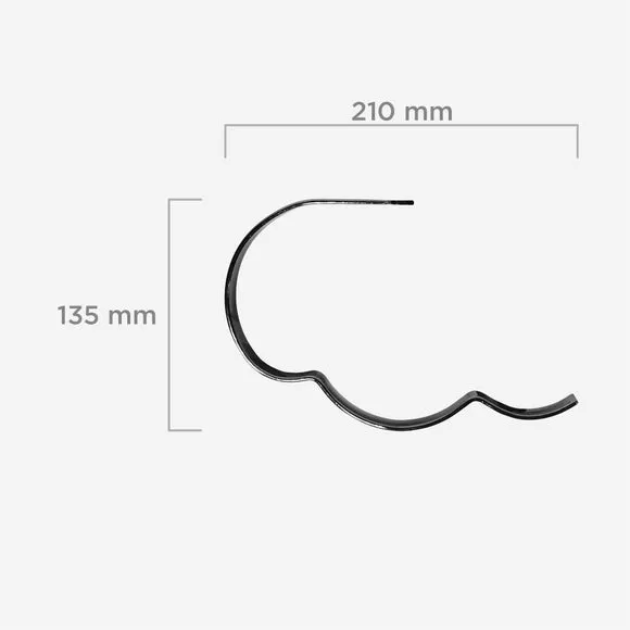 Wave Curtain Holdback Pair - Black, Metal