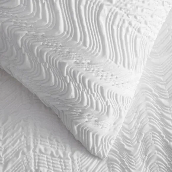 Wave Duvet Cover & Pillowcase Set - White