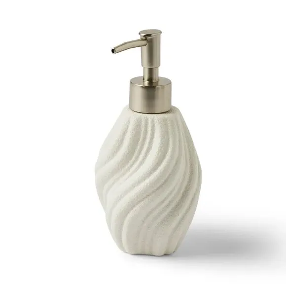 Wave Soap Dispenser - Cream, Ceramic