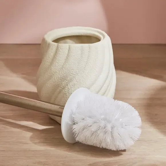 Wave Toilet Brush - Cream, Ceramic