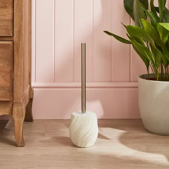 Wave Toilet Brush - Cream, Ceramic