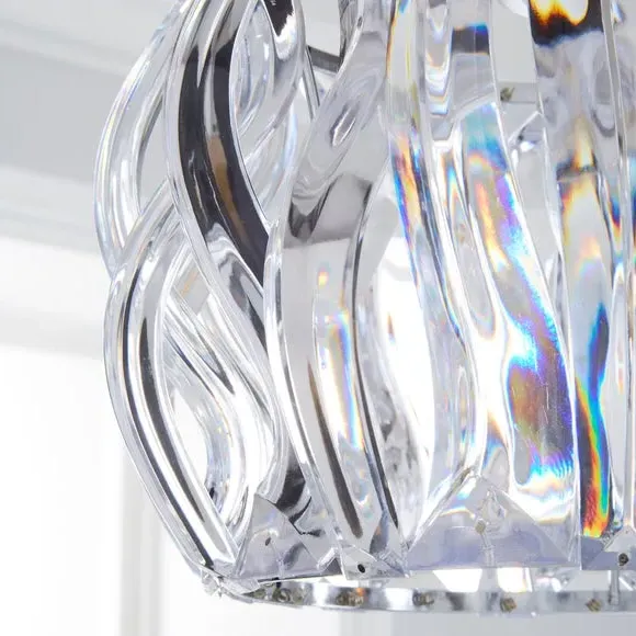 Wavy Pendant Light Shade - Clear, Acrylic