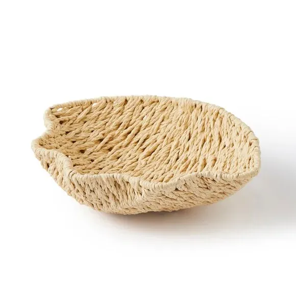 Wavy Shell Storage Tray - Natural, Woven Paper