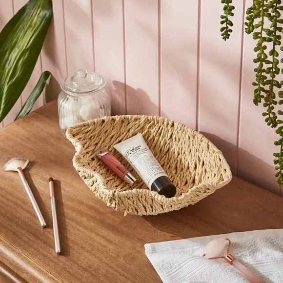 Wavy Shell Storage Tray - Natural, Woven Paper image