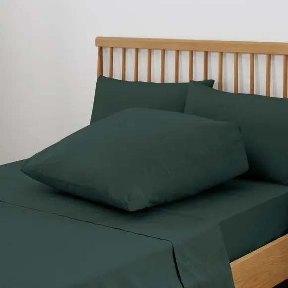 Wedge Pillowcase - Bottle Green, Cotton image