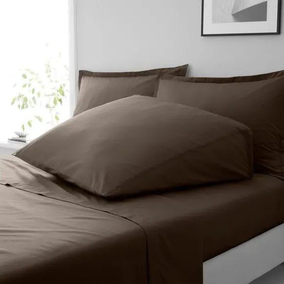Wedge Pillowcase - Chocolate, Cotton