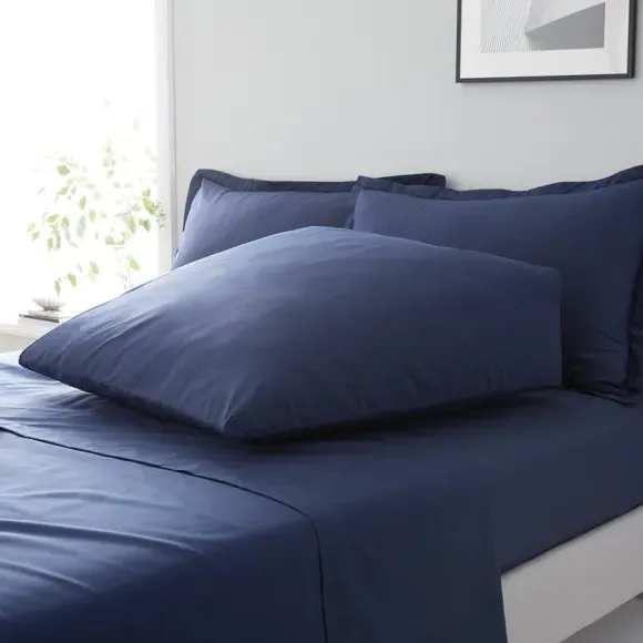 Wedge Pillowcase - Luxe Navy, Cotton