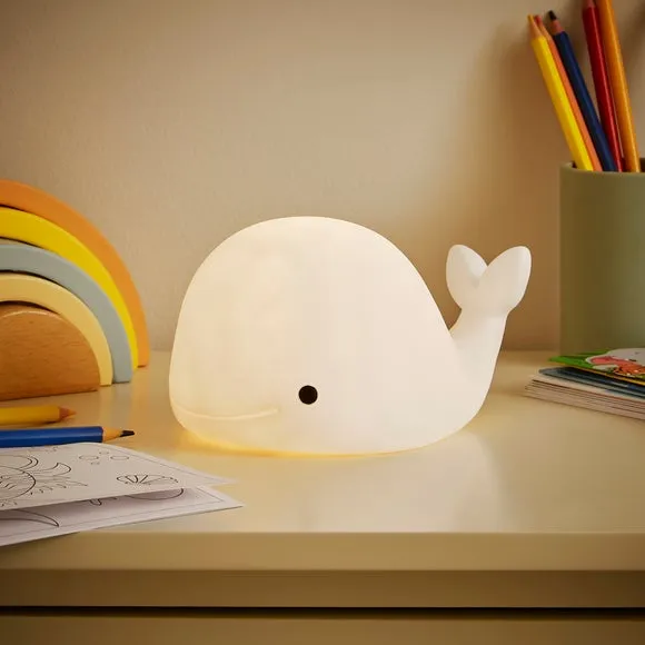Whale LED Night Light - White