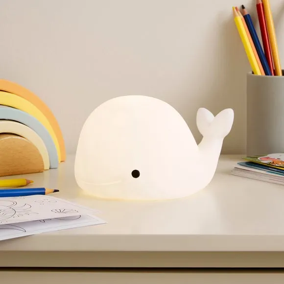 Whale LED Night Light - White image