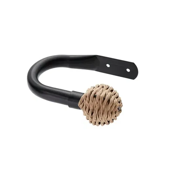 Wicker Holdback Pair - Black, Metal