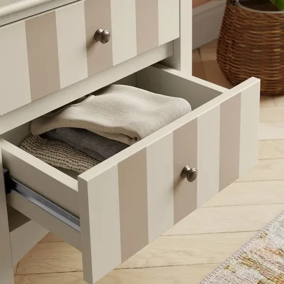 Wide 2-Drawer Bedside Table - Natural, Wood