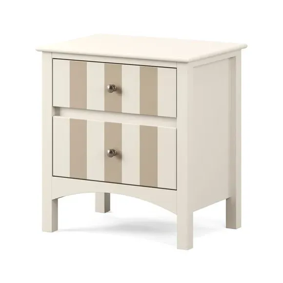 Wide 2-Drawer Bedside Table - Natural, Wood