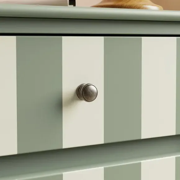 Wide 2-Drawer Bedside Table - Sage, Wood