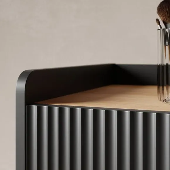 Wide 6 Drawer Chest - Black