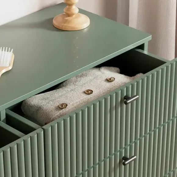 Wide 6 Drawer Chest - Lilypad, Painted Finish