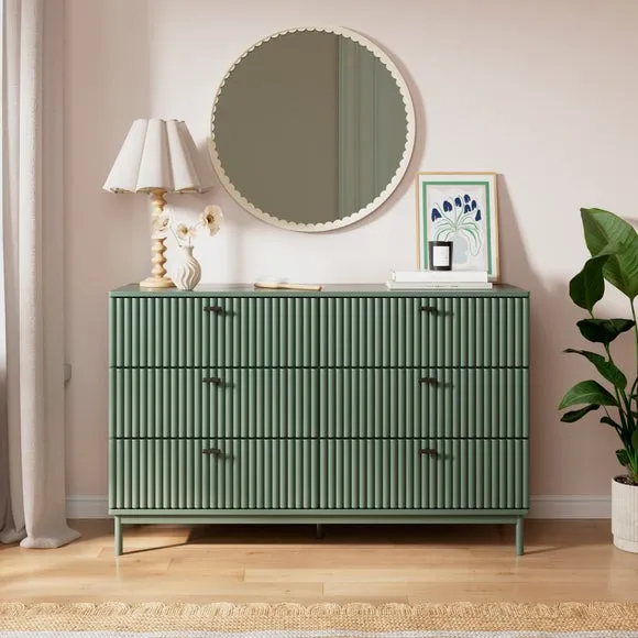 Wide 6 Drawer Chest - Lilypad, Painted Finish image