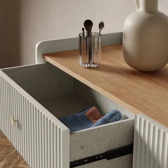 Wide 6 Drawer Chest - Natural