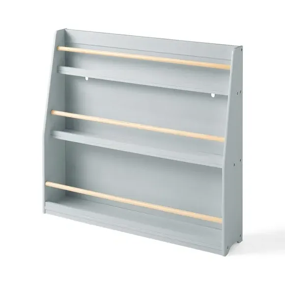 Wide Bookcase with Rounded Edges - Sage, Wood