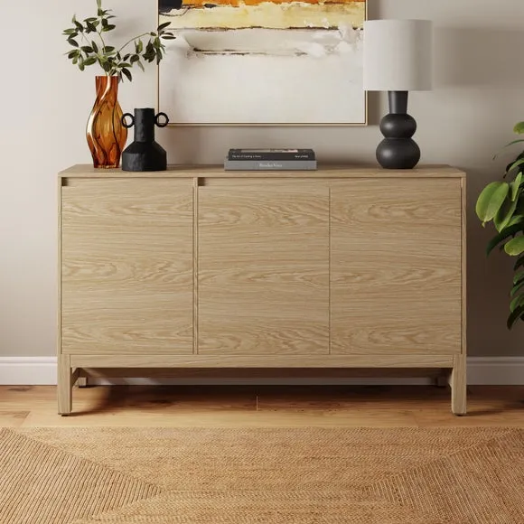 Wide Sideboard with Cable Management - Light Oak image