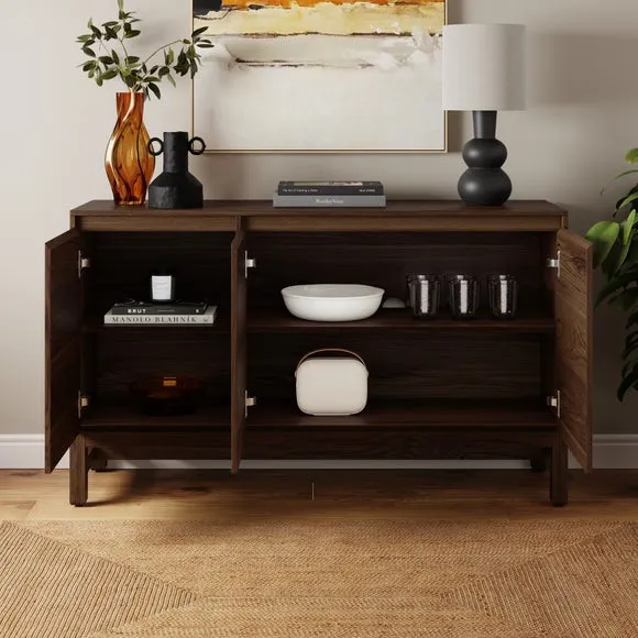 Wide Sideboard with Cable Management - Walnut