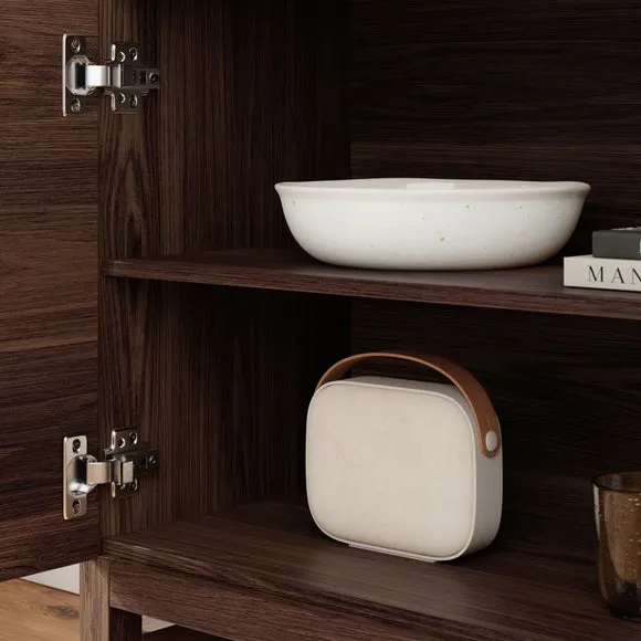 Wide Sideboard with Cable Management - Walnut