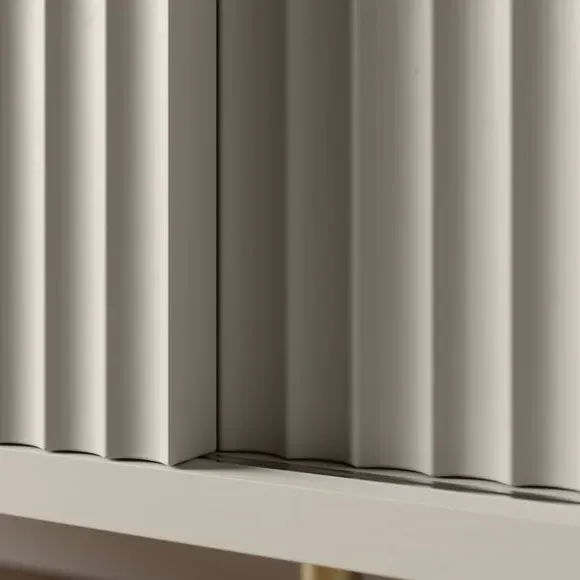 Wide Sideboard with Sliding Doors - Natural