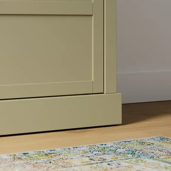Wide Sideboard with Sliding Doors - Olive