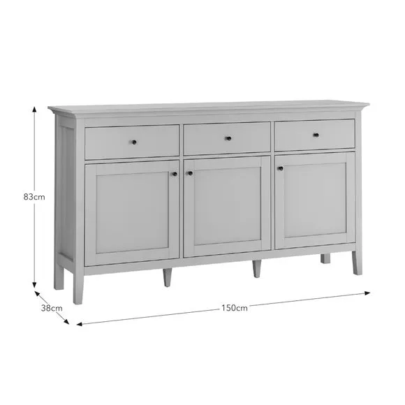 Wide Sideboard with Storage - Natural, Painted