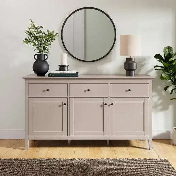 Wide Sideboard with Storage - Natural, Painted