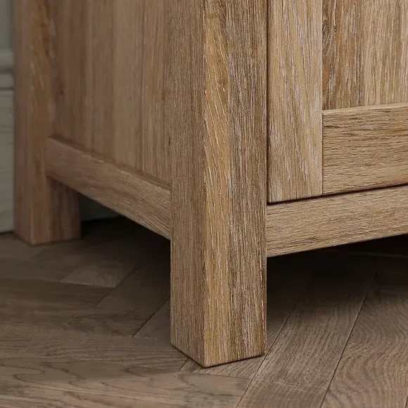 Wide Sideboard with Storage - Oak Effect